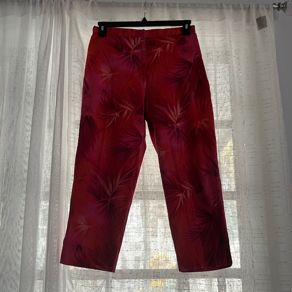 Style&Co. pants, red and pink flower pattern size 10 women